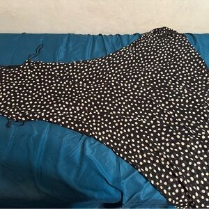 Jones New York Navy and Cream Polka Dot Dress